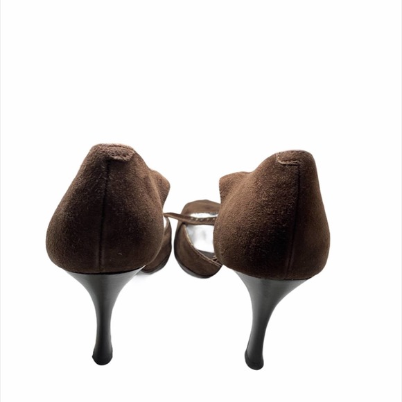 Via Spiga Ankle Strap Leather Pumps Brown - Picture 4 of 5